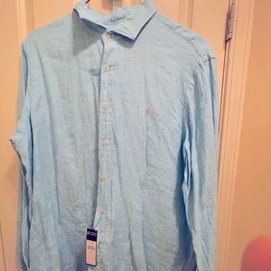 Ralph Lauren Linen Long Sleeve Shirt - Turquoise